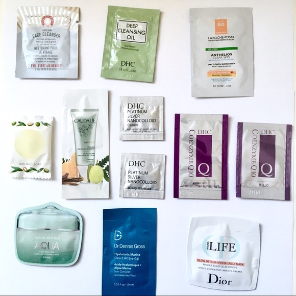 Dhc Other 2 Pc Skin Care Samples Dhc Dior Caudalie Etc Poshmark